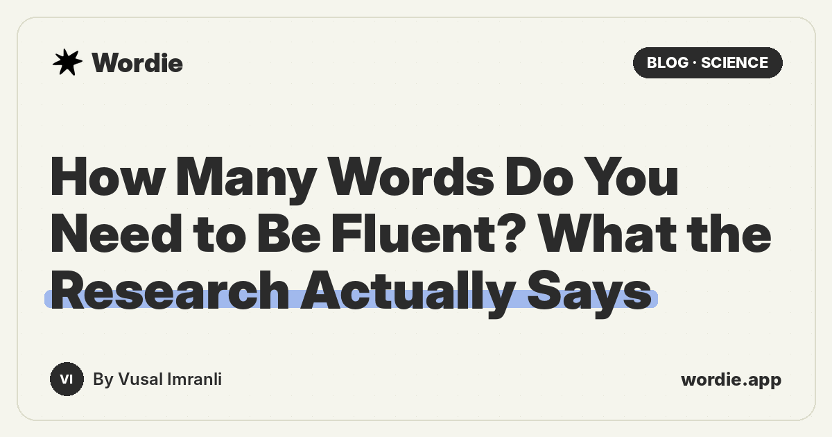 How Many Words Do You Need to Be Fluent? What the Research Actually Says