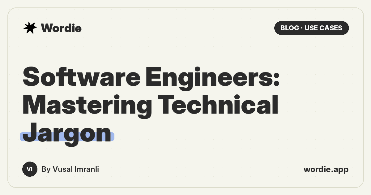 Software Engineers: Mastering Technical Jargon
