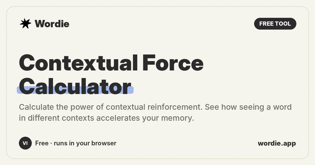 Contextual Force Calculator