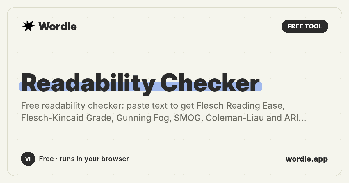Readability Checker