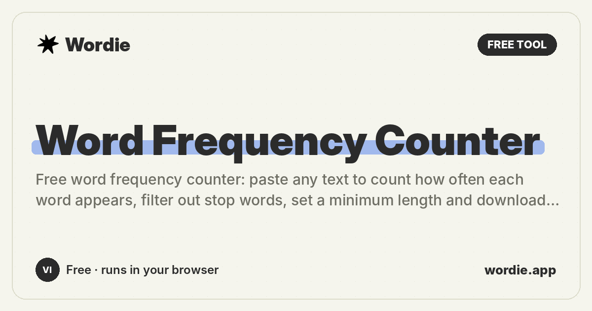 Word Frequency Counter